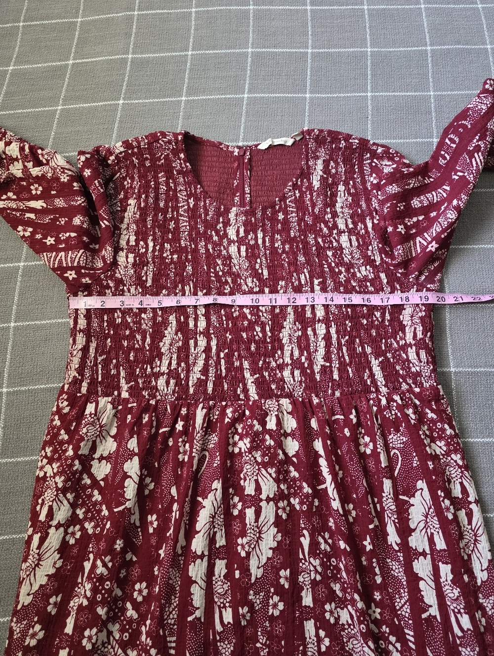 Soft Surroundings Marlais Bohemian Smocked Maxi Dress Sun Dried - Picture 5 of 8